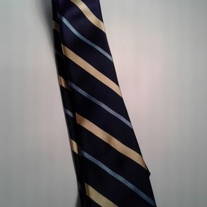Tommy Hilfiger Men's Necktie Blue Gold Stripe